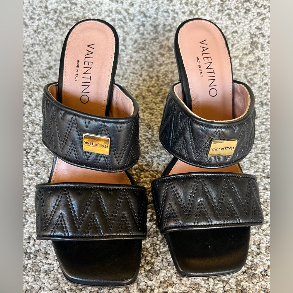 VALENTINO by MARIO VALENTINO Black Jackie Slide Sandal Women's 8 US Size - Picture 4 of 14